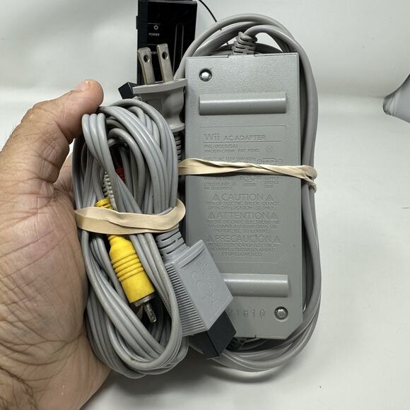 Nintendo Wii RVL-101 Black Console Bundle White Controller Tested Works - Picture 3 of 11